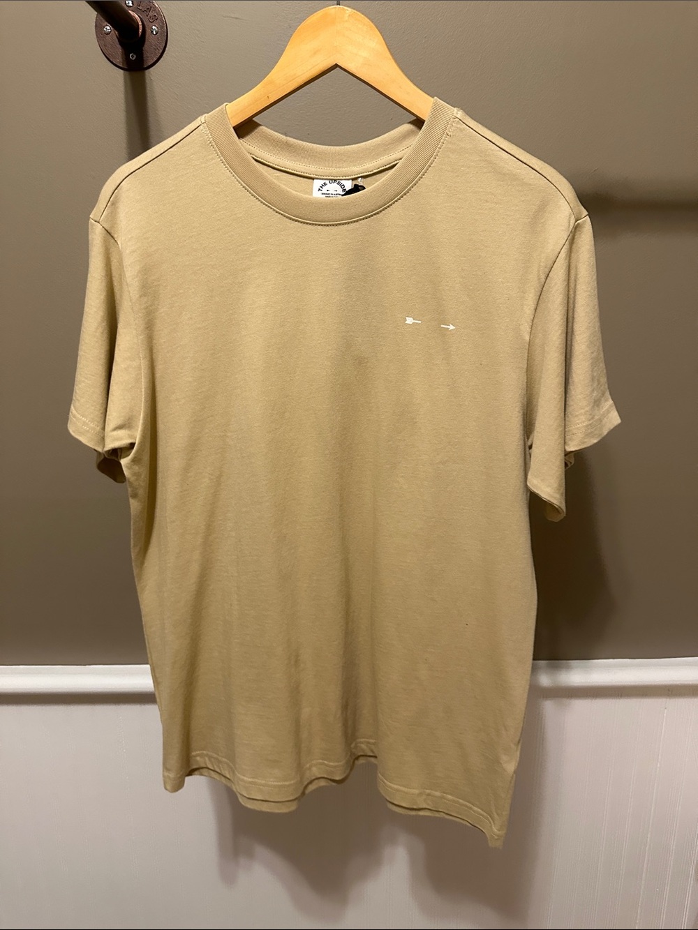 The Upside Short Sleeve Good Luck Crew Tee in Tan